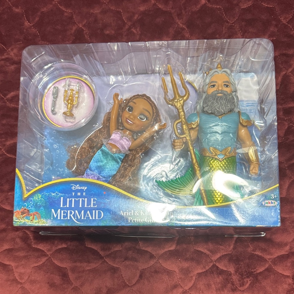 Disney The Little Mermaid Ariel & King Triton Doll Set